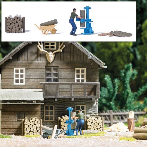Busch 7808 Log Splitter 1:87 H0 great detail