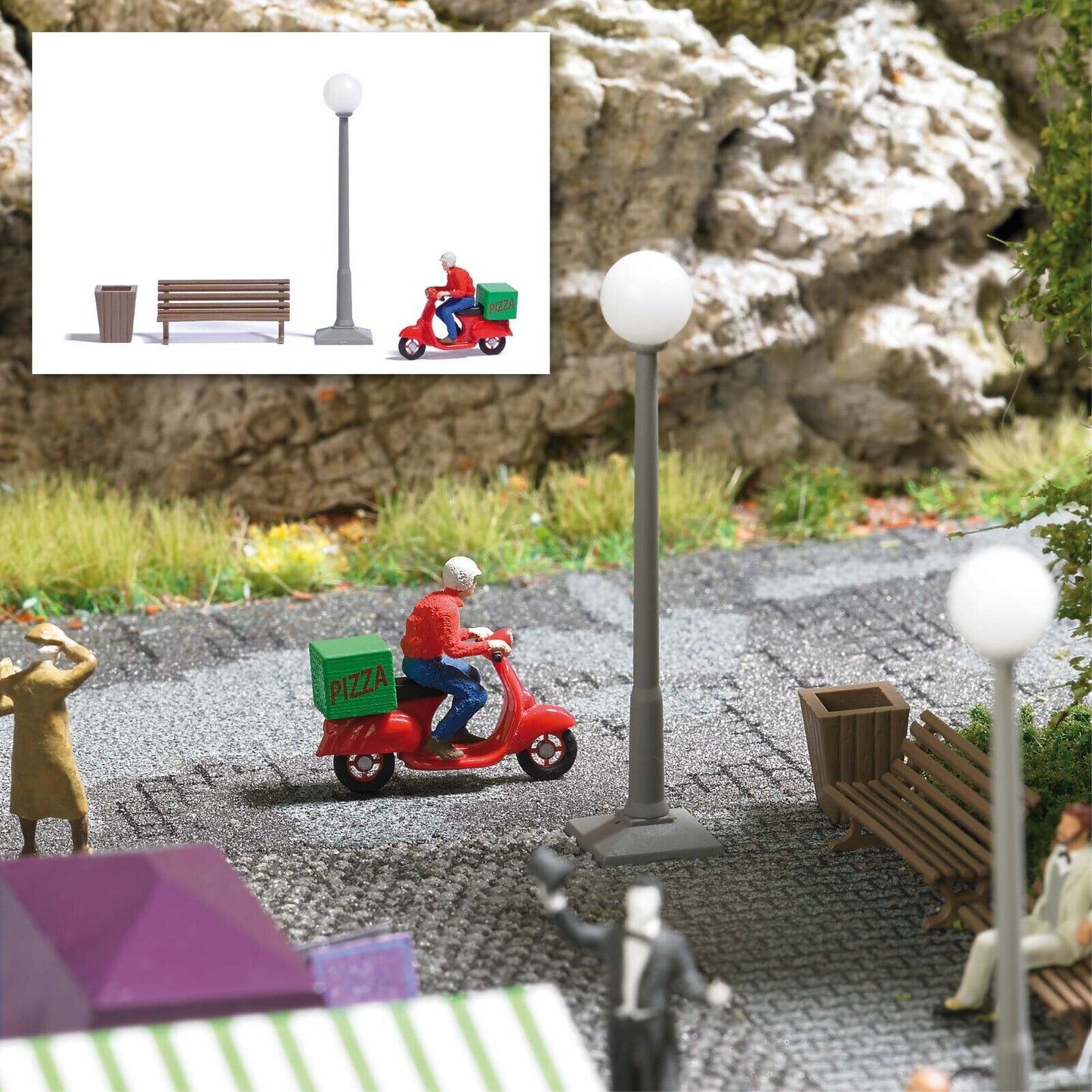 Busch Pizza delivery 7983 H0 1:87