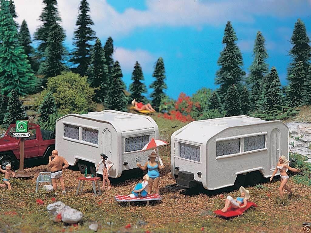 Vollmer 5147 Wohnwagen, caravan 2 Stück Spur H0 OVP 1:87