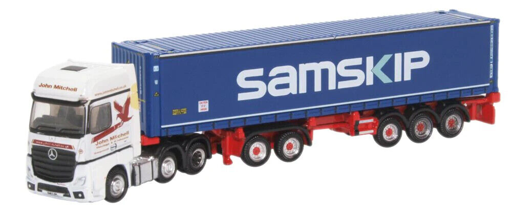 Oxford NMB004 Mercedes Actros D-TEC Combitrailer Trailer John Mitchel n scale