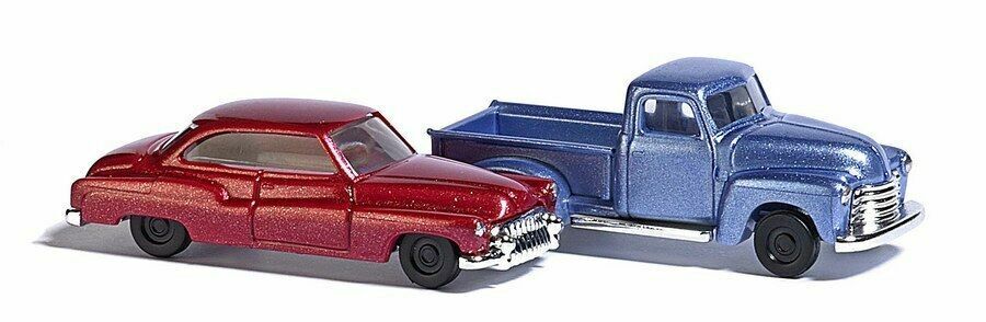 Busch 8349 - 1/160/n Set Chevy pick-up & buick-nuevo spur n scale