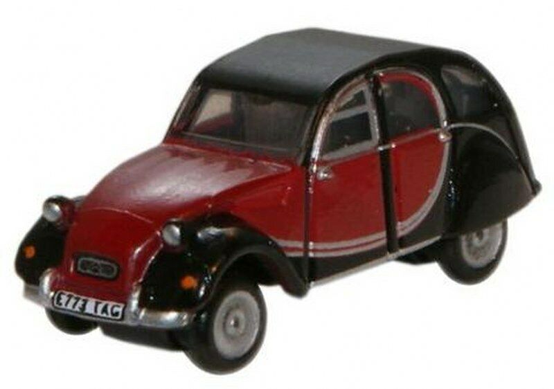 Oxford Diecast NCT001 Charleston Maroon/Black Citroen 2CV n scale