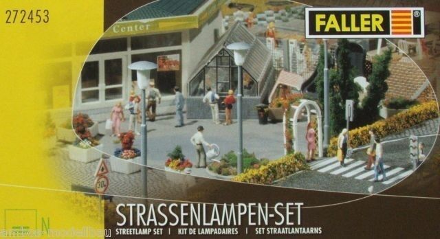 Faller Spur N, Street lamp - Set, Miniaturwelten 1:160, Art. 272453, Neu, OVP