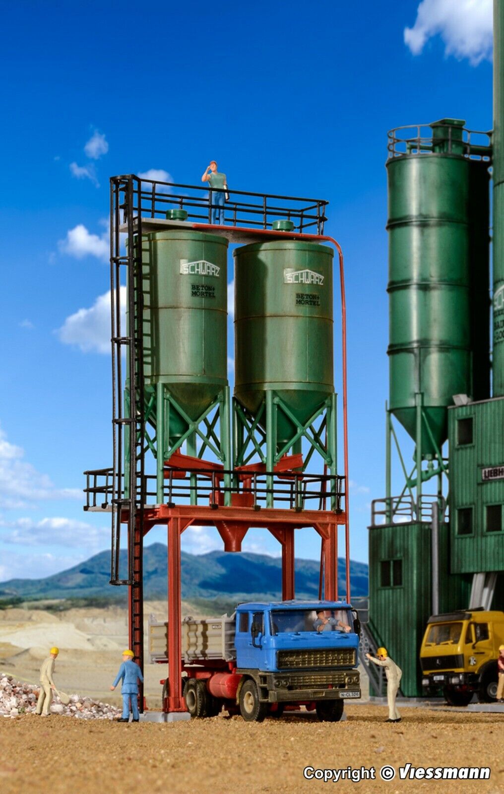 Kibri 39931 H0 Double silo SchwarzBau1 :87