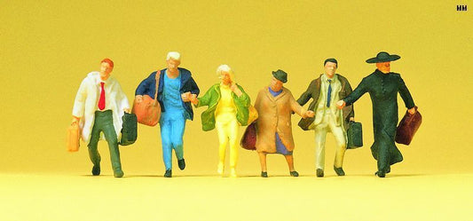 Preiser (HO 1:87) Travelers Hurrying 14068